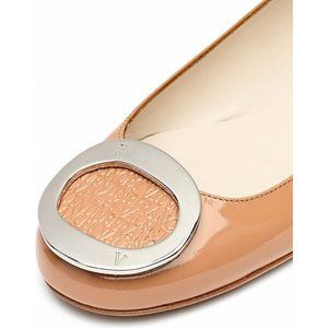 NEW Frances Valentine "Frances" Nude Patent Flat